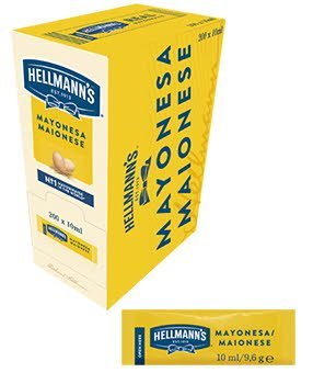 Mayonesa Hellmann's monoporciones 10ml. Caja de 200 uds. -