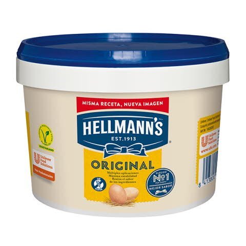 Mayonesa Hellmann's Original cubo 3L Sin gluten -
