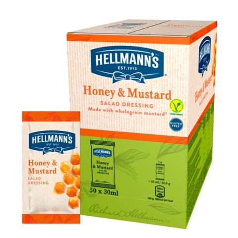 Monoporciones ensalada Hellmann's Mostaza y Miel Sin Gluten -