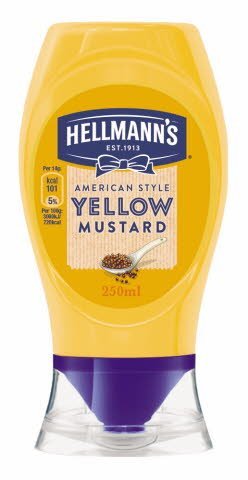 Mostaza a la americana Hellmann's bocabajo 250ml -