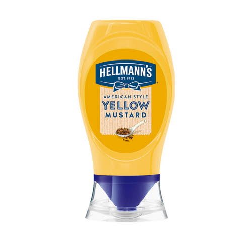 Mostaza a la americana Hellmann's bocabajo 250ml -