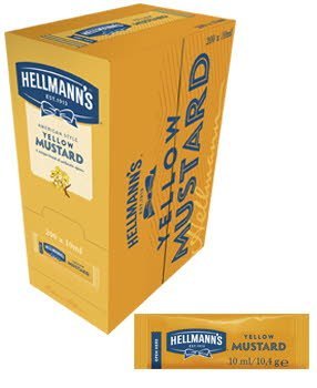Mostaza Hellmann's monoporciones 10ml. Caja de 200 uds. -