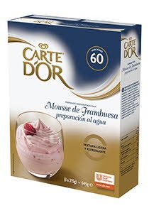 Mousse al agua Frambuesa Carte d'Or 60 raciones -