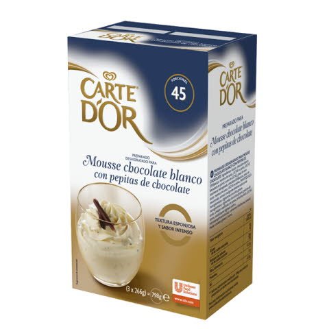 Mousse Chocolate Blanco con Pepitas Carte d'Or 45 raciones -