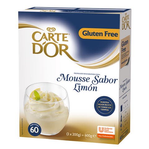Mousse sabor Limon Carte d'Or 60 raciones Sin Gluten -