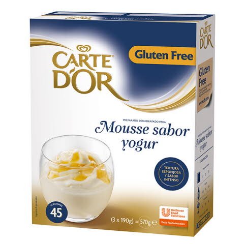 Mousse sabor Yogur Carte d'Or 45 raciones Sin Gluten -