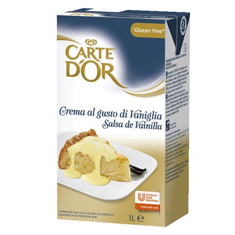 Salsa de vainilla lista para usar Carte d´Or Sin Gluten Brik 1L -