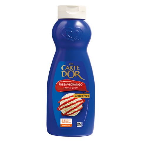 Sirope de fresa Carte d'Or botella 1L Sin Gluten -