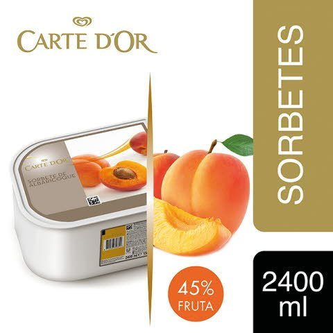 Sorbete de Albaricoque del Mediterráneo Carte d'Or 2,4L -