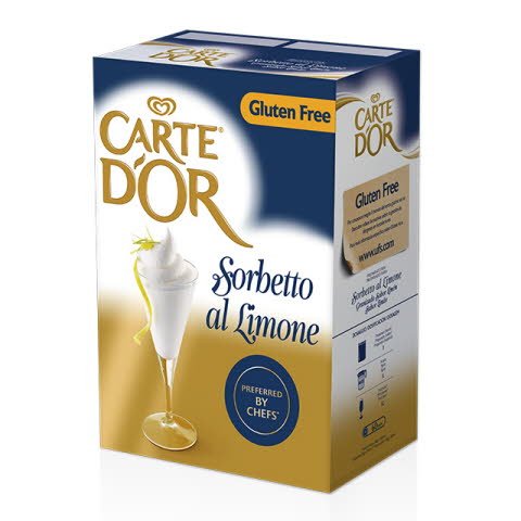 Sorbeto de Limón Carte d'Or Sin Gluten 50 raciones -