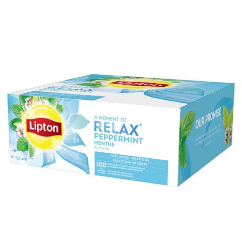 Té Menta Lipton, Caja de 100 sobres -