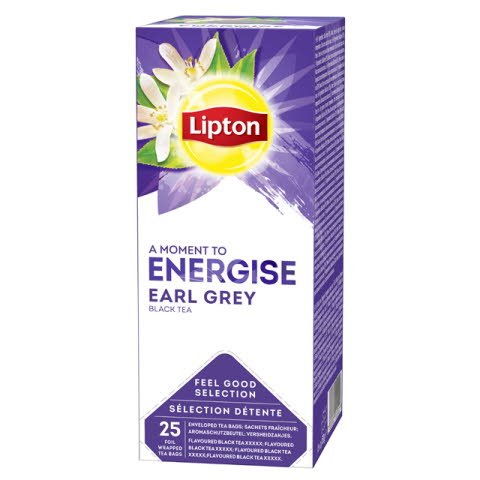 Té Negro Earl Grey Lipton, Caja de 25 sobres -