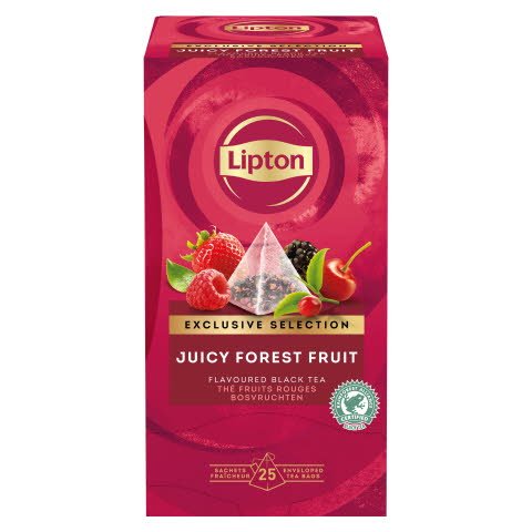 Té Negro Lipton Frutos del Bosque, Caja con 25 sobres -