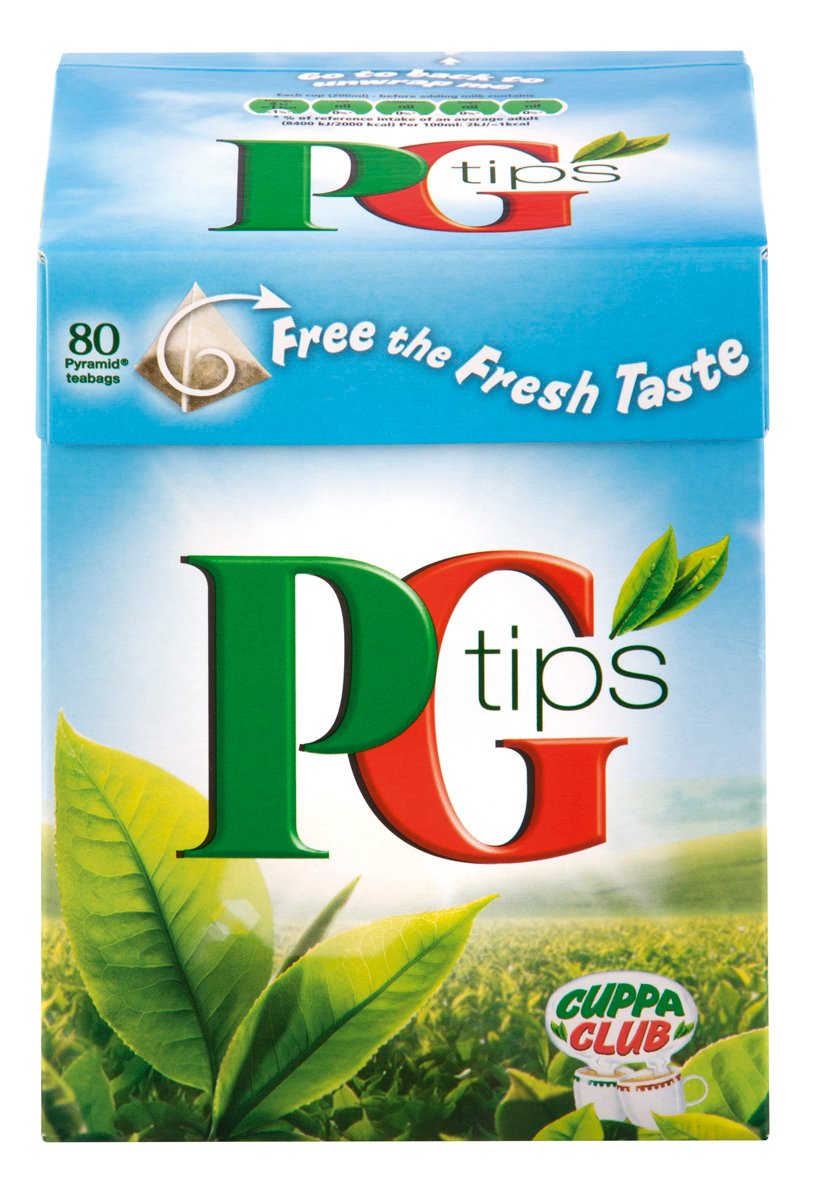 Té negro PG Tips, Caja de 80 sobres -