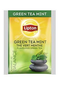Té Verde a la Menta Lipton, Caja de 25 sobres -