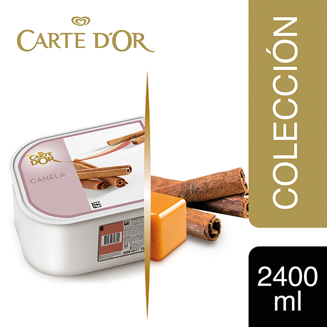 Helado de Canela con crujiente de caramelo Carte d'Or 2,4L - Incluir un buen helado transforma el postre en una experiencia inolvidable. La gama Carte d’Or está diseñada para aportar versatilidad, conveniencia y estructura a tus postres,controlando tu rentabilidad
