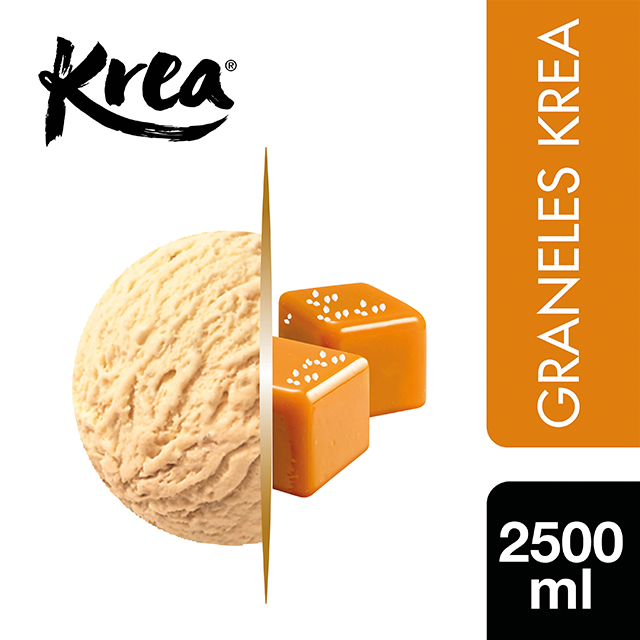 Helado de Caramelo Salado Krea 2,5L - La gama de Helados KREA, exclusiva de Restauración, te ofrece sabores sorprendentes para crear platos originales.