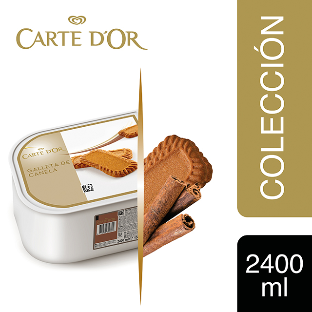 Helado de Galleta Spéculoos Carte d'Or 2,4L - Incluir un buen helado transforma el postre en una experiencia inolvidable. La gama Carte d’Or está diseñada para aportar versatilidad, conveniencia y estructura a tus postres, controlando tu rentabilidad.