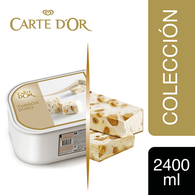 Helado de Turrón duro Carte d'Or 2,4L - Incluir un buen helado transforma el postre en una experiencia inolvidable. La gama Carte d’Or está diseñada para aportar versatilidad, conveniencia y estructura a tus postres,controlando tu rentabilidad