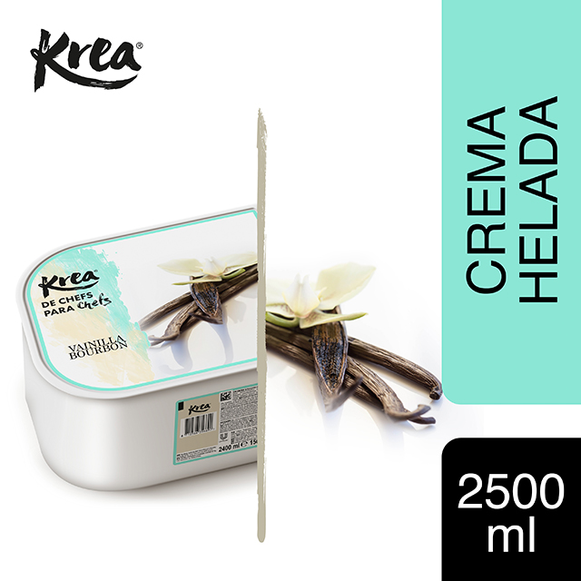 Helado de Vainilla Bourbon Krea 2,5L - La gama de Helados KREA, exclusiva de Restauración, te ofrece sabores sorprendentes para crear platos originales.