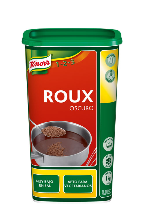 Knorr Roux Espesante Oscuro bote 1kg - Roux Knorr, el espesante que aporta a tus salsas la mejor textura del mercado*