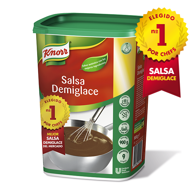 Knorr Salsa Demiglace deshidratada para carnes bote 900g - Demiglace Knorr, elegida la mejor salsa Demiglace del mercado*. Porque la mejor salsa empieza con la mejor base