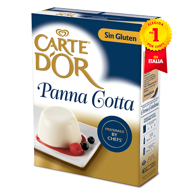 Panna cotta con yogur de avena, almendras garrapiñadas y sirope de avellana Unilever Food