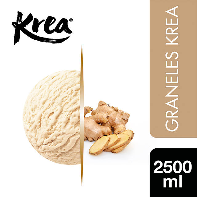Sorbete de Jengibre Confitado y Limón Krea 2,5L - La gama de Helados KREA, exclusiva de Restauración, te ofrece sabores sorprendentes para crear platos originales.