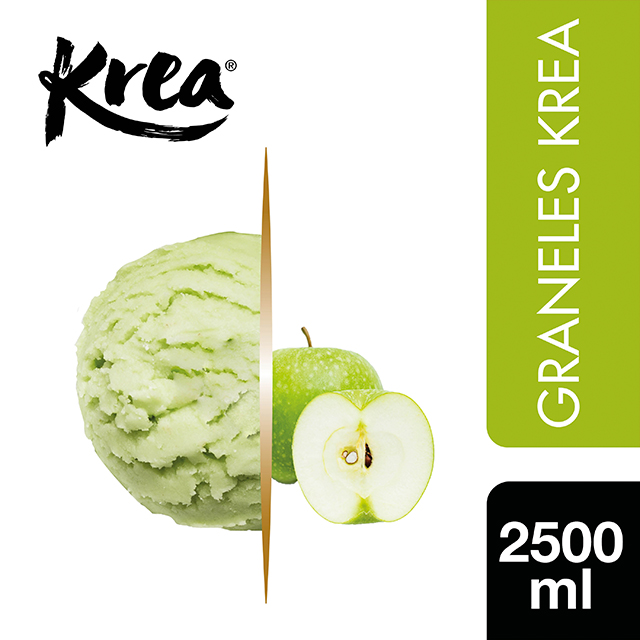 Sorbete de Manzana Verde Krea 2,5L - La gama de Helados KREA, exclusiva de Restauración, te ofrece sabores sorprendentes para crear platos originales.