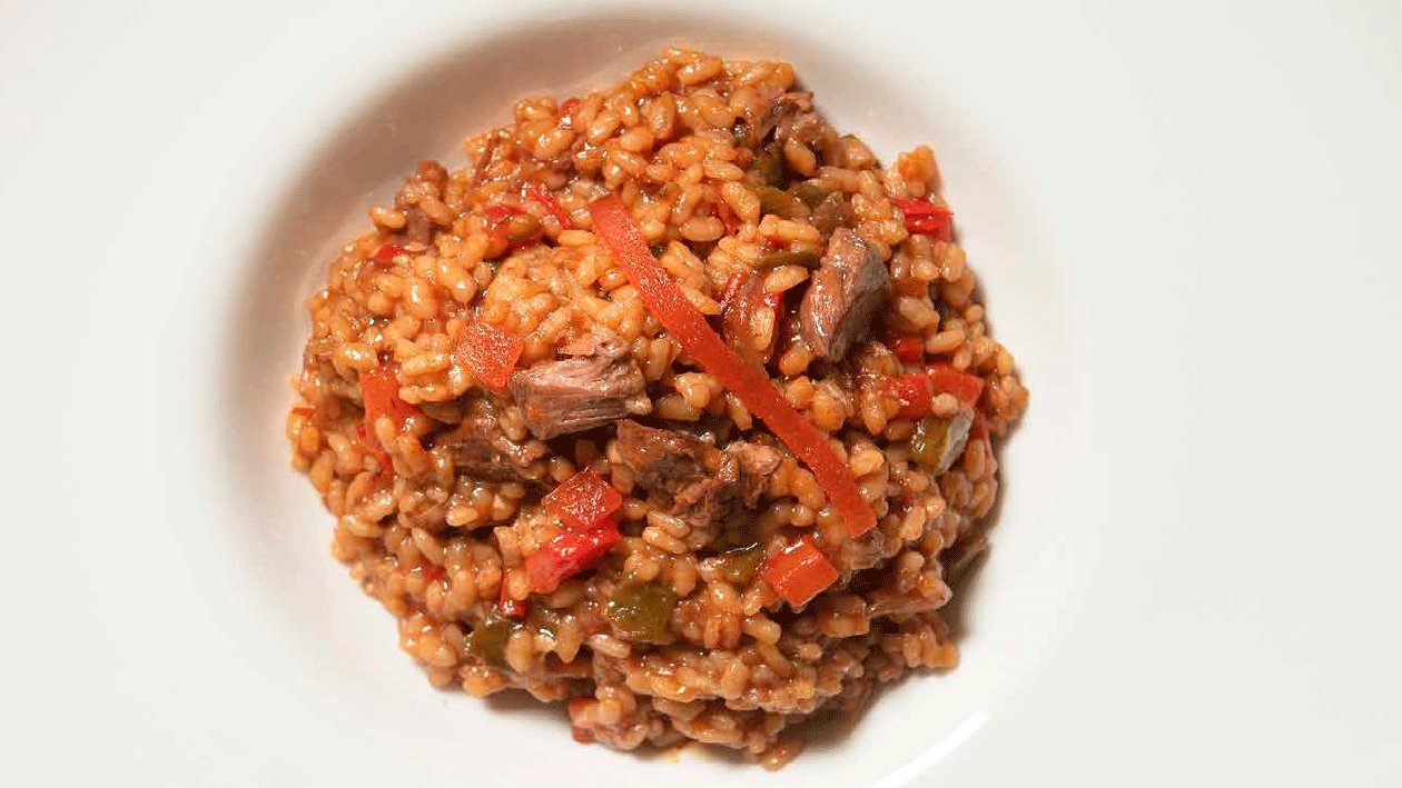 Arroz con carrillada ibérica, foie y membrillo Arroz con carrillada ibérica, foie y membrillo