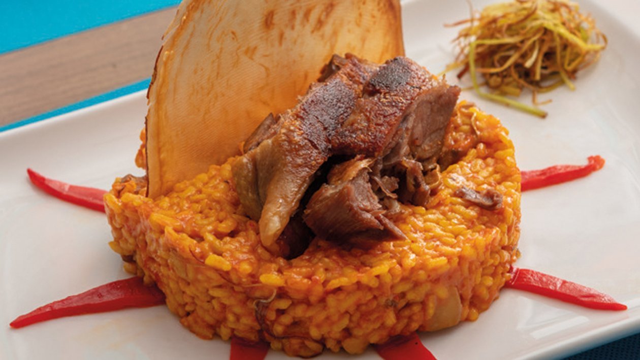 Arroz con pato y setas Arroz con pato y setas