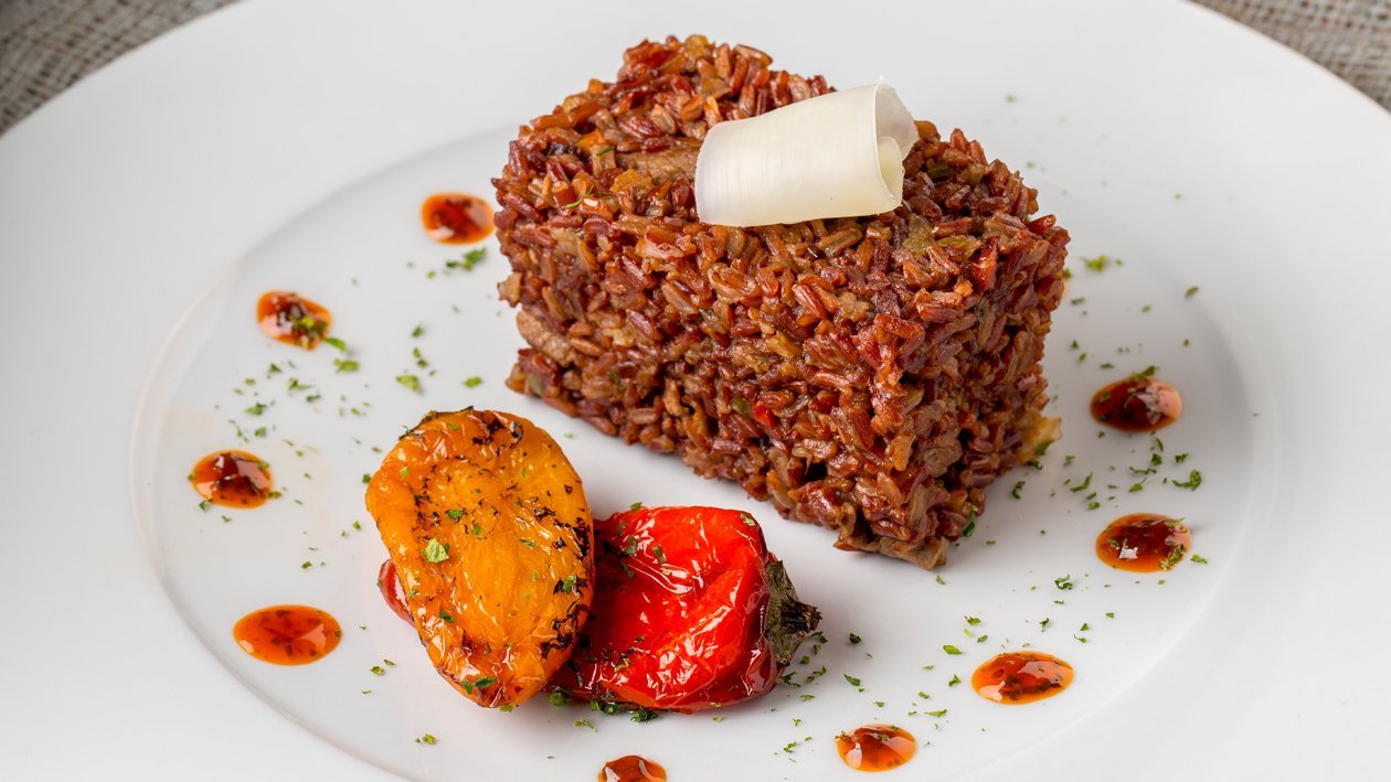 Arroz de trigo rojo con mojo y oveja gomera Arroz de trigo rojo con mojo y oveja gomera