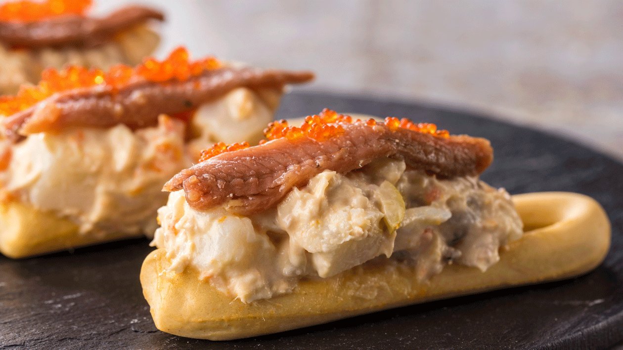 Caballito de ensaladilla y anchoa Caballito de ensaladilla y anchoa