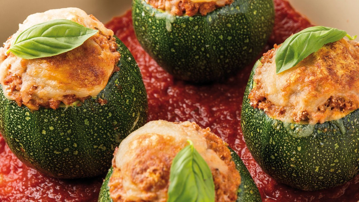 Calabacines rellenos de NoCarne Calabacines rellenos de NoCarne