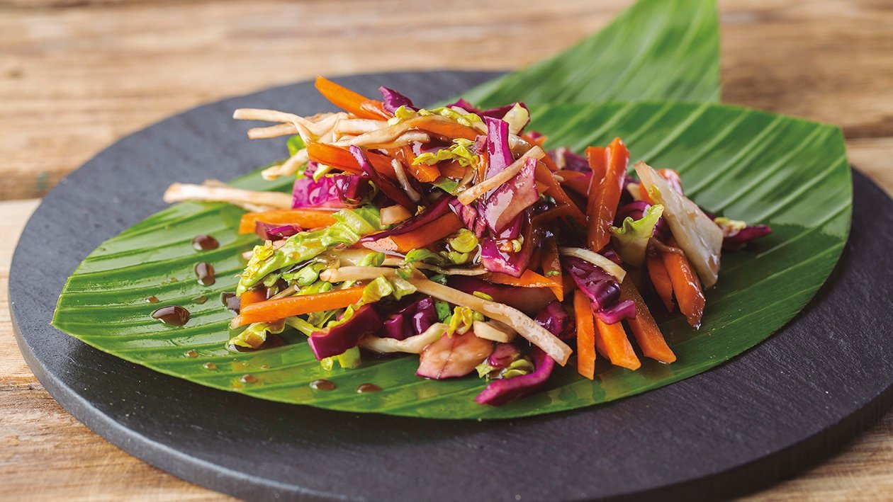 Ensalada de crudités vinagreta de módena Ensalada de crudités vinagreta de módena