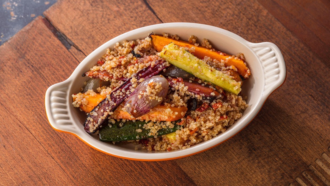 Quinoa y verduras baby glaseadas Maple syrup Quinoa y verduras baby glaseadas Maple syrup