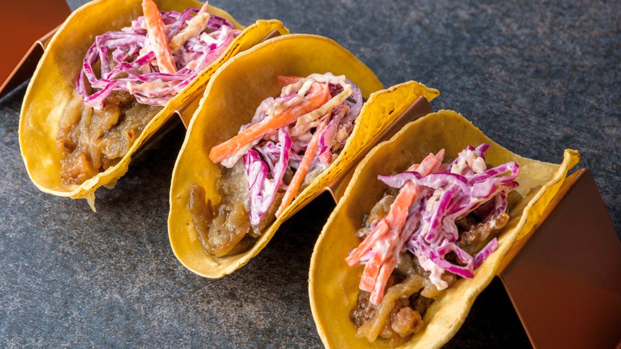 Tacos de berenjena pibil Tacos de berenjena pibil