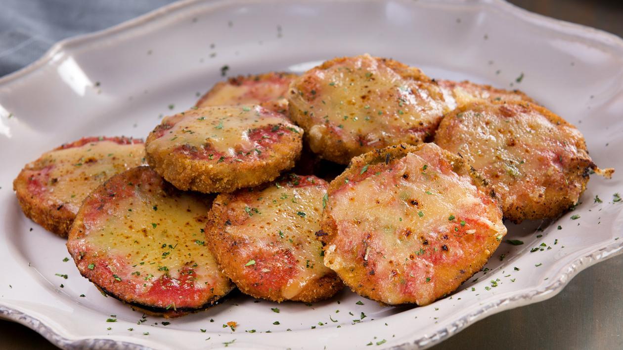 Crunchy Láminas de Berenjenas a la Napolitana Crunchy Láminas de Berenjenas a la Napolitana
