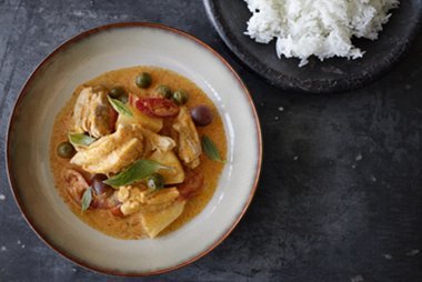 Curry rojo con pollo Curry rojo con pollo