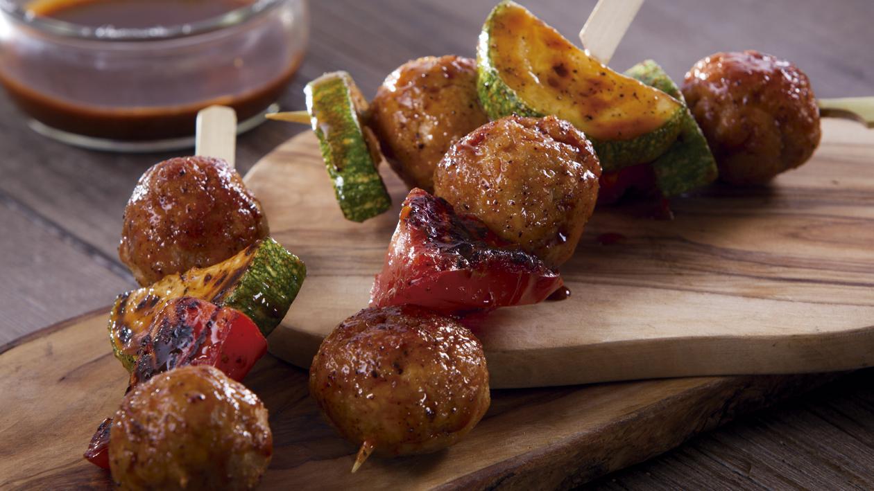 Kebab Brocheta en Salsa Agridulce Kebab Brocheta en Salsa Agridulce