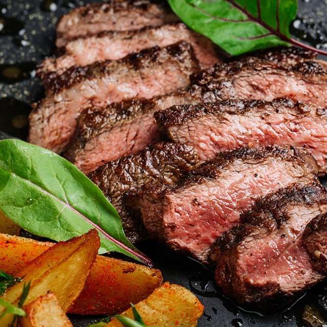 NewYork marinado con vegetales NewYork marinado con vegetales