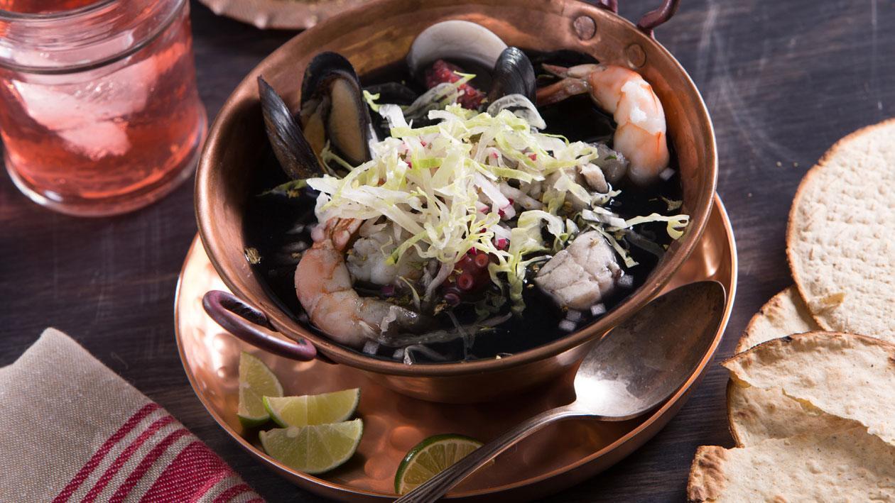 Pozole Negro de Mariscos Pozole Negro de Mariscos