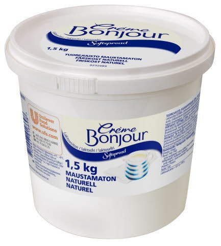 Crème Bonjour Naturel Laktoositon tuorejuusto 1,5 kg - Crème Bonjour Naturel Laktoositon tuorejuusto 1,5 kg -