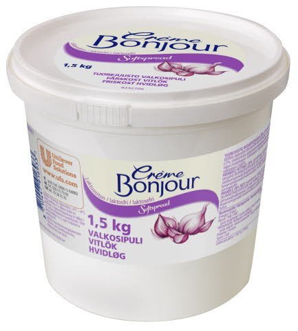 Crème Bonjour Valkosipuli Laktoositon tuorejuusto 1,5 kg - Crème Bonjour Valkosipuli Laktoositon tuorejuusto 1,5 kg -