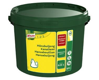 KNORR Kanaliemi, vähäsuolainen 5kg/625L - KNORR Kanaliemi, vähäsuolainen 5kg/625L -
