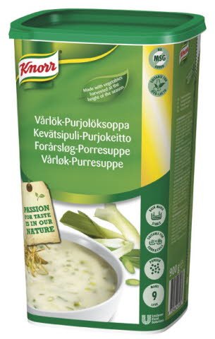KNORR Kevätsipuli-purjokeitto 0,9 kg / 9 L - KNORR Kevätsipuli-purjokeitto 0,9 kg / 9 L -