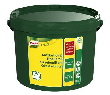 KNORR Lihaliemi, vähäsuolainen 5kg/625L - KNORR Lihaliemi, vähäsuolainen 5kg/625L -