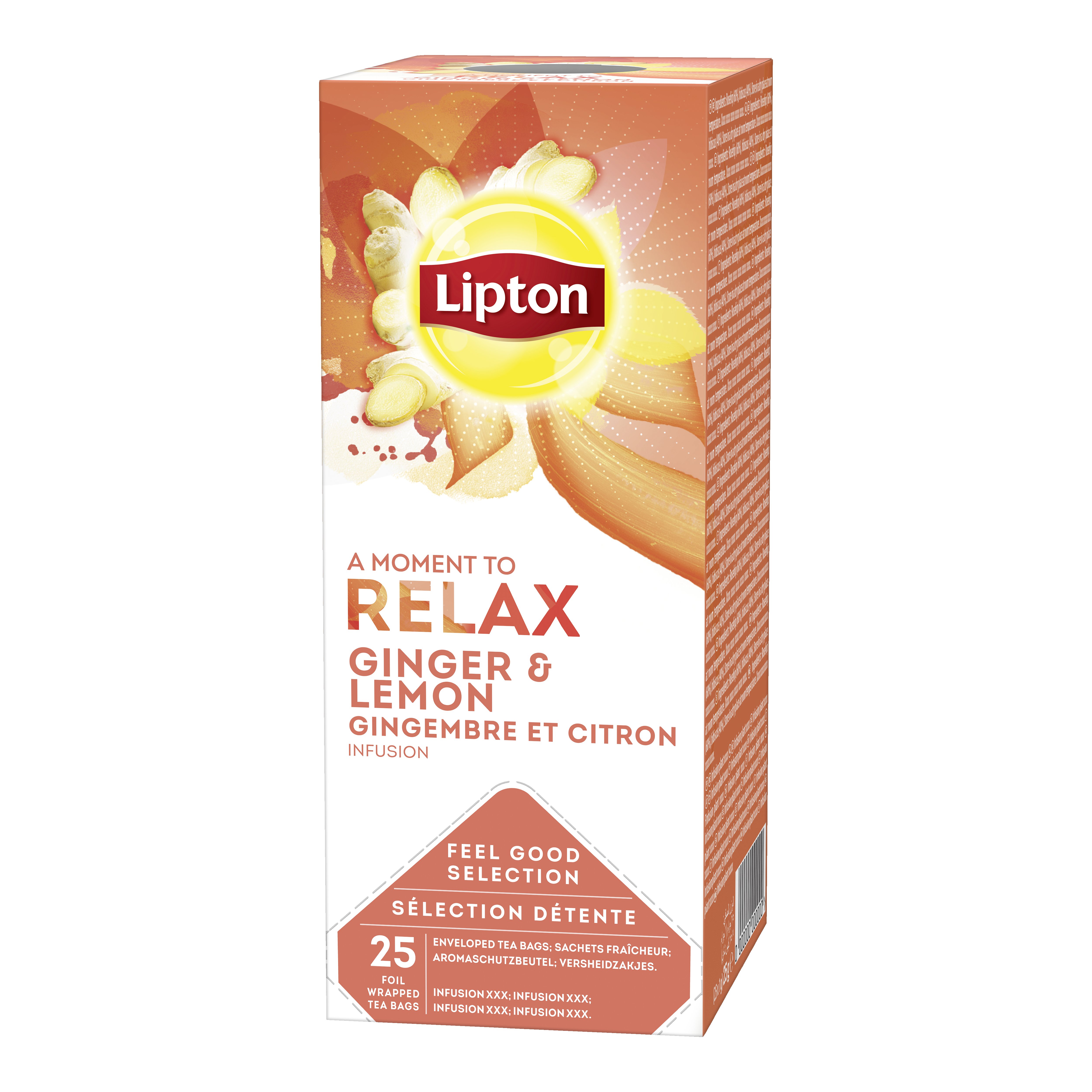 Lipton Horeca Ginger & Lemon yrttitee 6 x 25 pss -