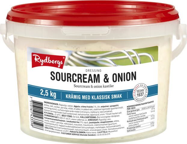 Rydbergs Sourcream & onion -kastike 2,5 kg - Rydbergs Sourcream & onion -kastike 2,5 kg -