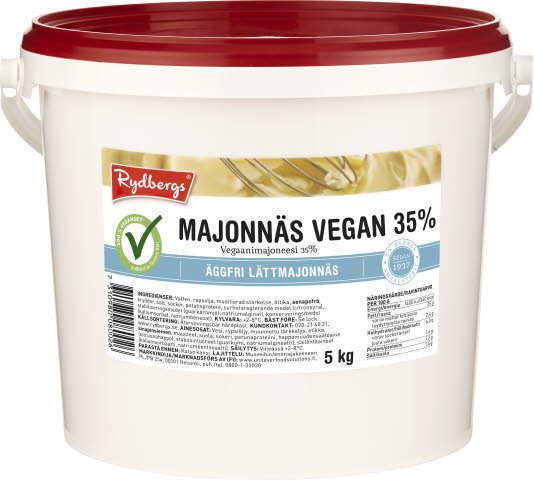 Rydbergs Vegaanimajoneesi 35% 5kg - Rydbergs Vegaanimajoneesi 35% 5kg -